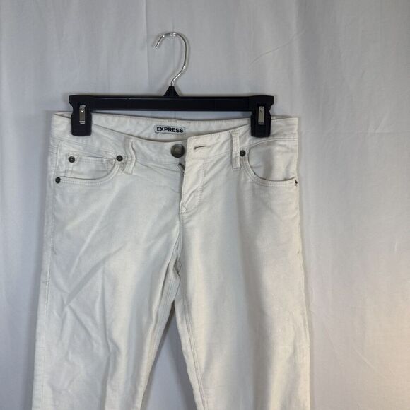 Women’s Express White Corduroy Jeans Size 0 Preowned - Picture 2 of 9